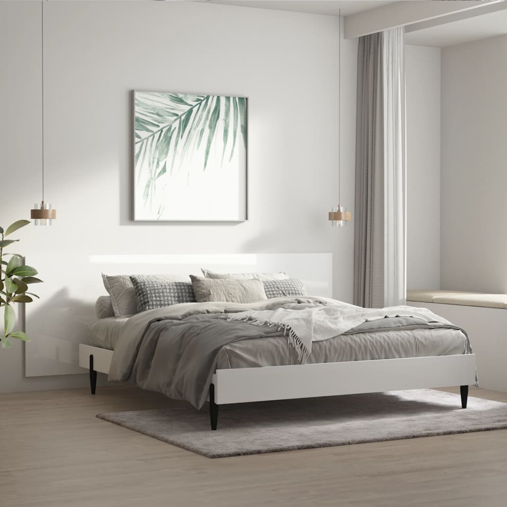 vidaXL Čelo postele lesklé biele 240x1,5x80 cm spracované drevo