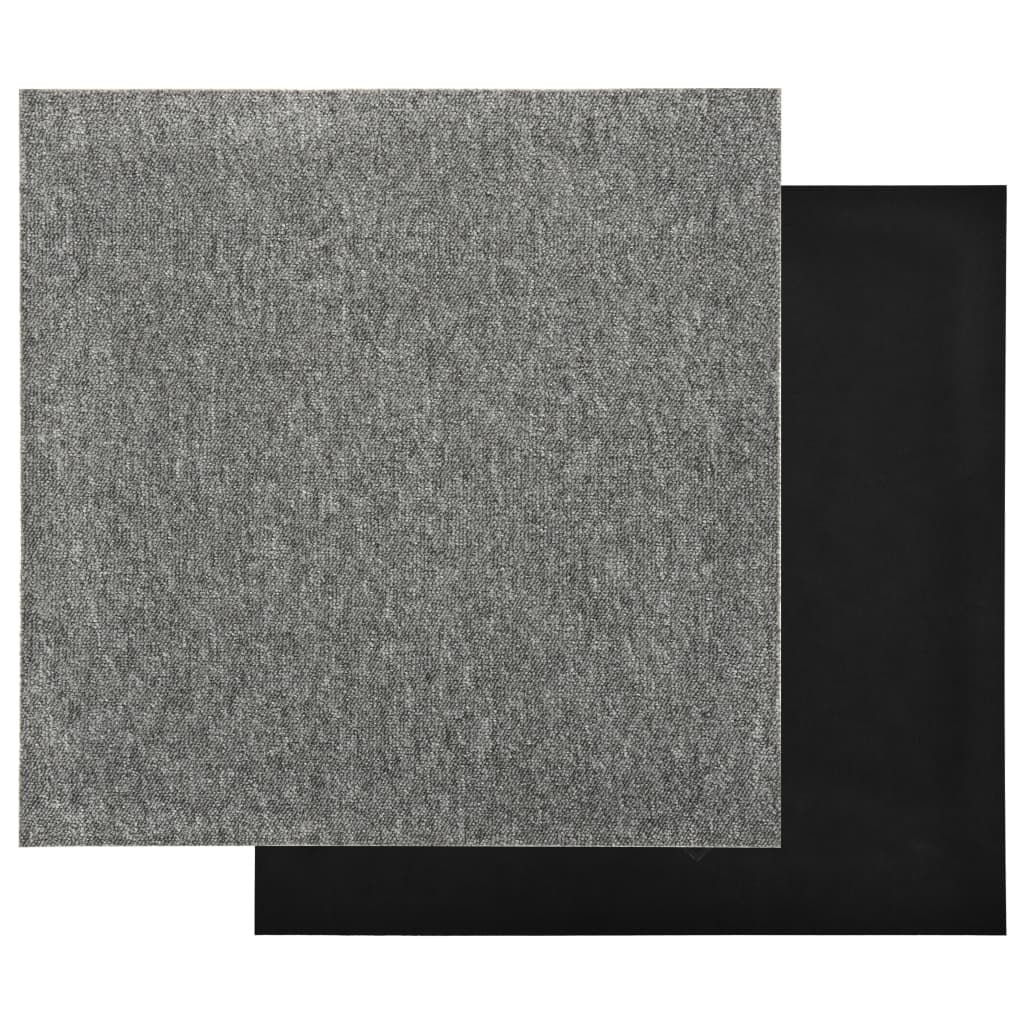 vidaXL Kobercové podlahové dlaždice 20 ks 5 m² 50x50 cm sivé