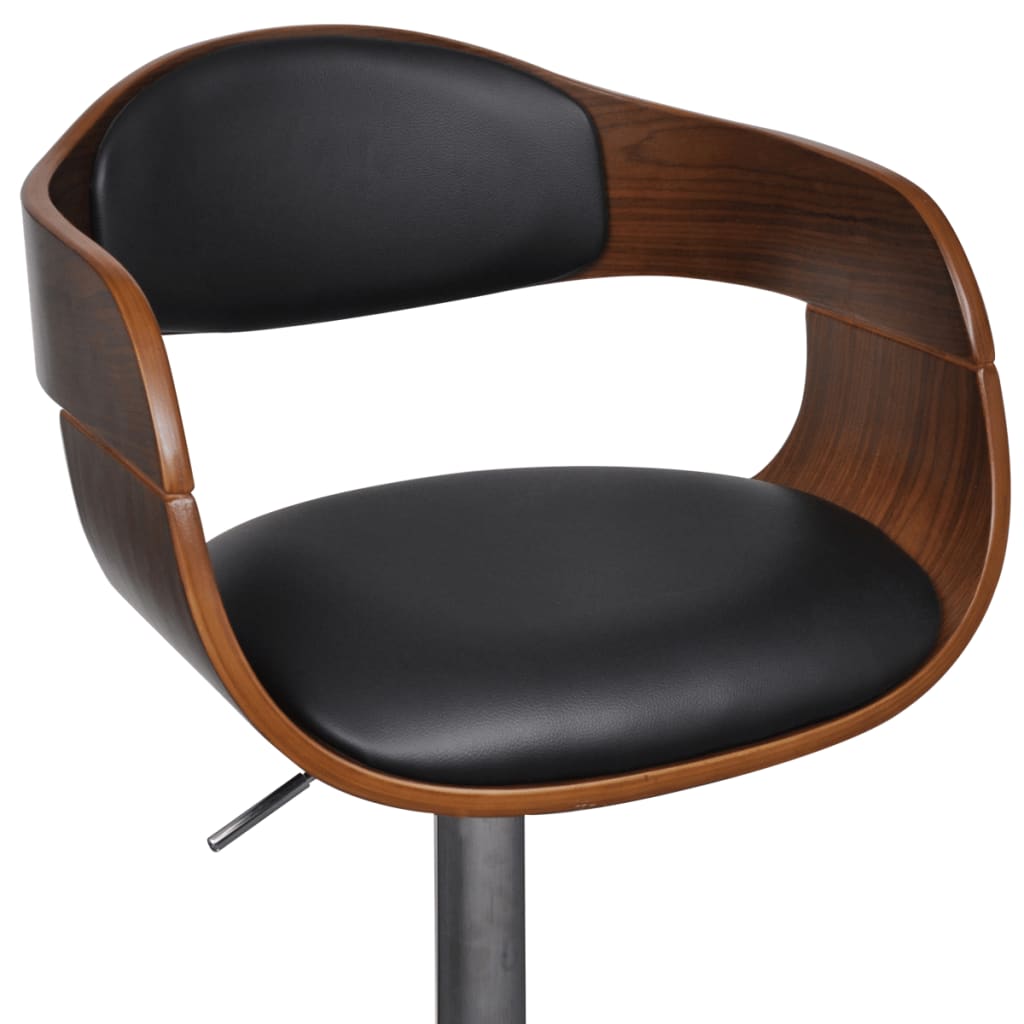 vidaXL Barová stolička, ohýbané drevo a umelá koža