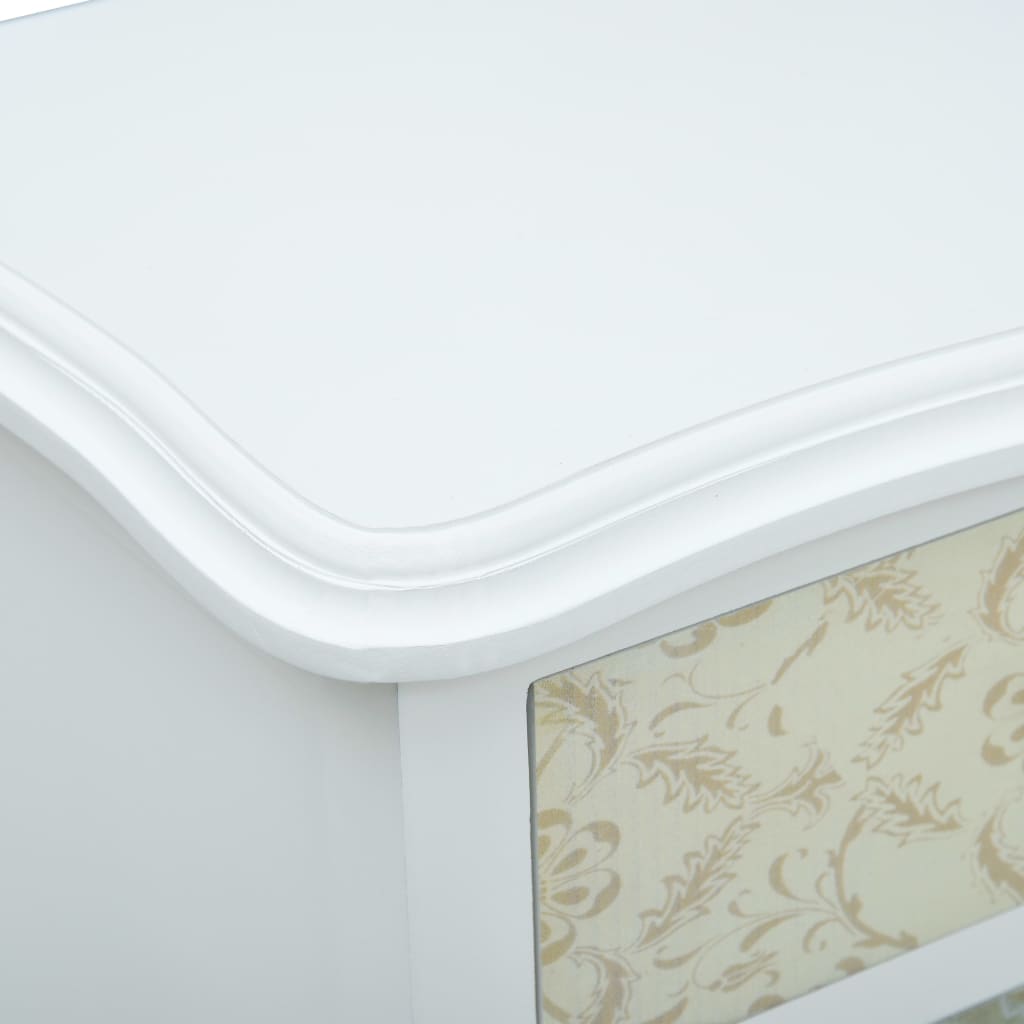 vidaXL Nočný stolík biely a sivý 40x30x62 cm MDF