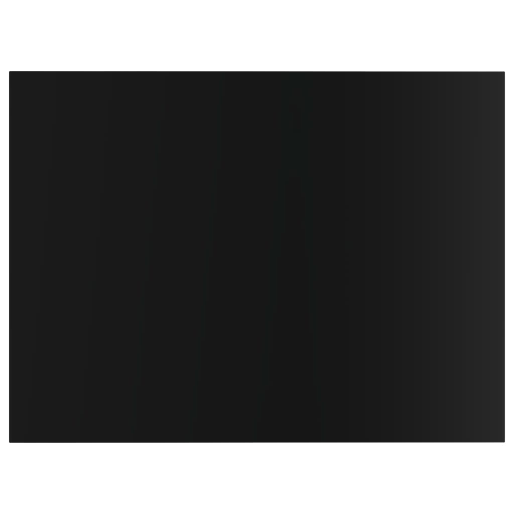 vidaXL Prídavné police 8 ks, lesklé čierne 40x30x1,5 cm, drevotrieska
