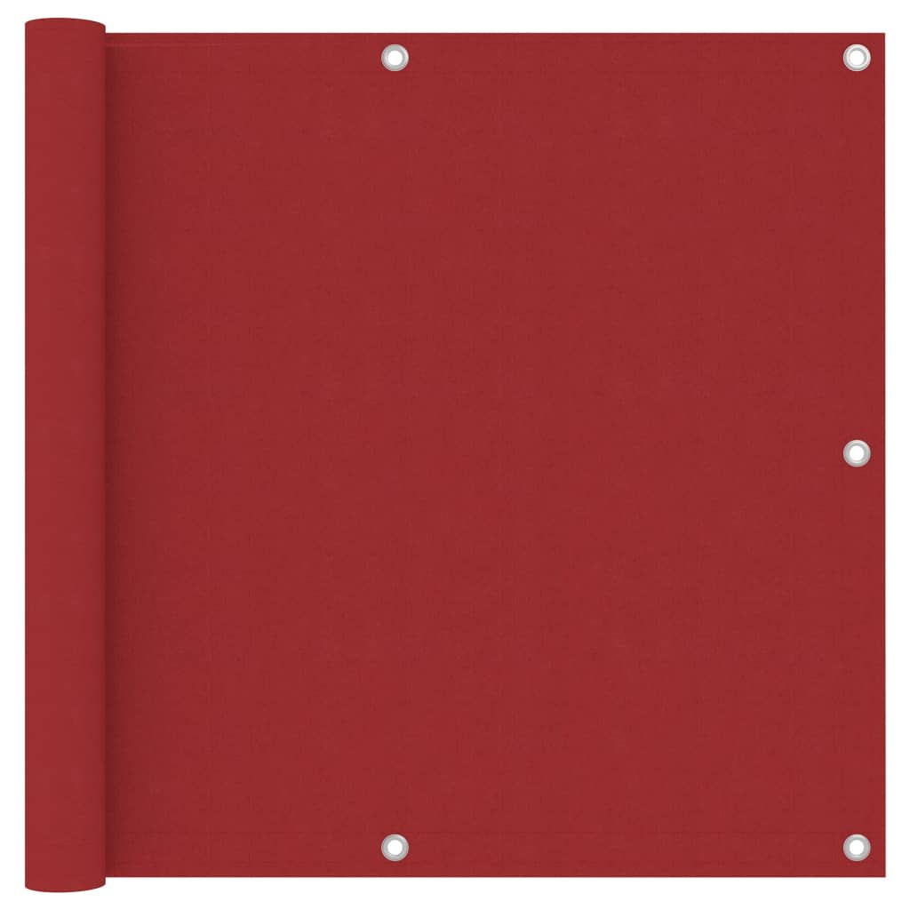 vidaXL Balkónová markíza, červená 90x500 cm, oxfordská látka
