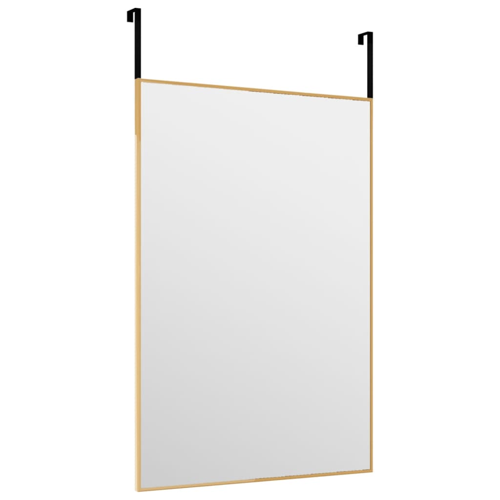 vidaXL Zrkadlo na dvere zlaté 40x60 cm sklo a hliník